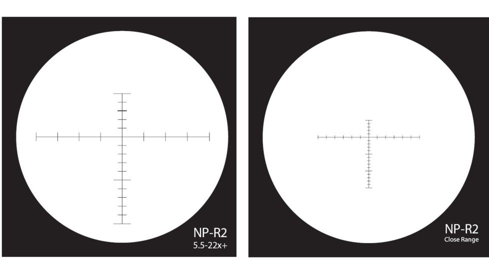 NightForce 2.5-10x32mm NXS Compact Illuminated Reticle Rifle Scopes - NP-R2 Reticle