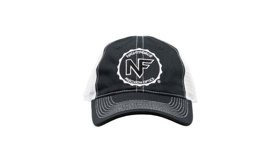 NightForce Hat, Black, Mesh Back, Embroidered, Adjustable, A421