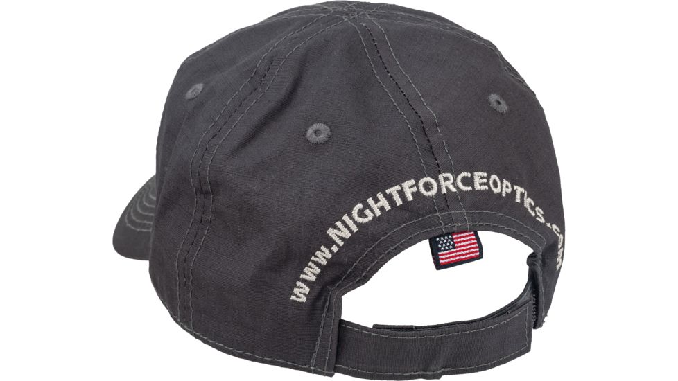 NightForce Hat,Grey Ripstop, Embroidered, Adjustable, A420