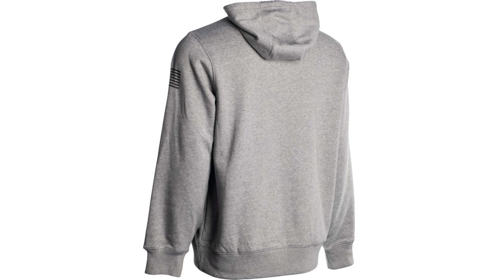 NightForce Mens Hoody, Red NF Logo, Light Grey, Medium, A532-M