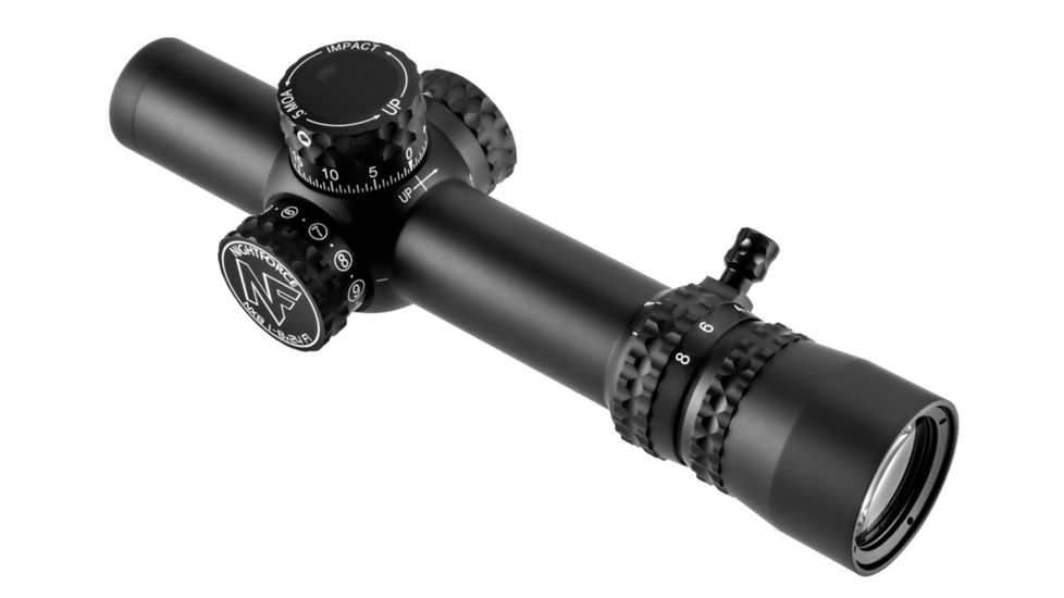 NightForce NX8 F1 Riflescope, 1-8x24mm, 30mm Tube, First Focal Plane, FC-Mil Reticle, Black, C598