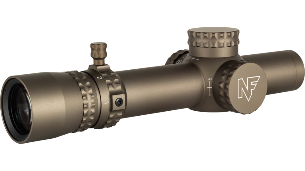 NightForce NX8 1-8x24mm Capped Rifle Scope, 30mm Tube, First Focal Plane, FC-MOA Reticle, Dark Earth, C691