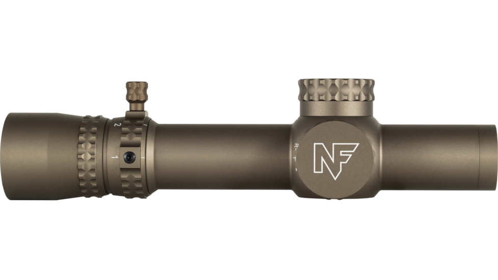 NightForce NX8 1-8x24mm Capped Rifle Scope, 30mm Tube, First Focal Plane, FC-MOA Reticle, Dark Earth, C691