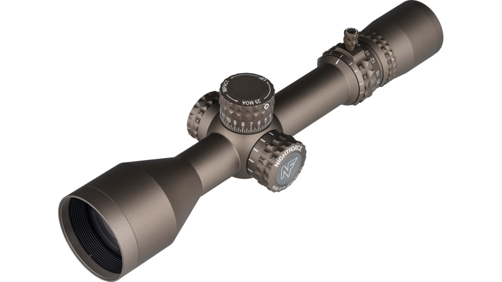 NightForce NX8 2.5-20x50mm F1 Rifle Scope, 30mm Tube, First Focal Plane, MOAR Reticle, Dark Earth, C685