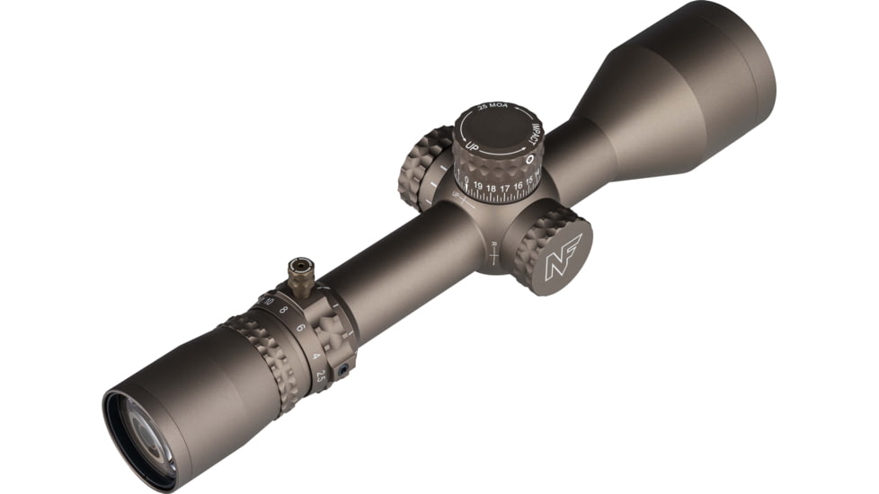 NightForce NX8 2.5-20x50mm F1 Rifle Scope, 30mm Tube, First Focal Plane, MOAR Reticle, Dark Earth, C685