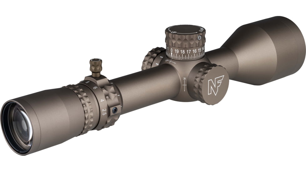 NightForce NX8 2.5-20x50mm Rifle Scope, 30mm Tube, Second Focal Plane, MOAR-CF2 Reticle, Dark Earth, C686