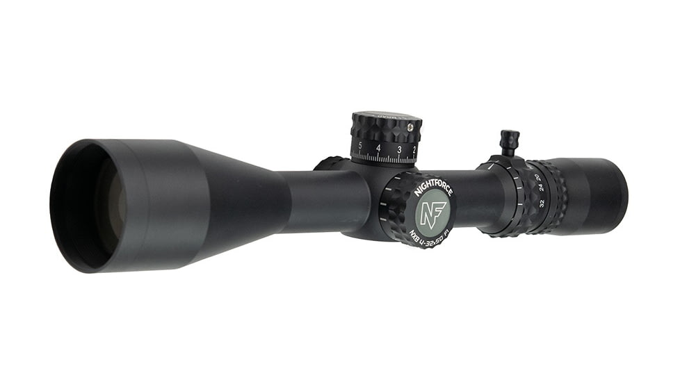 NightForce NX8 4-32x50mm F1 Rifle Scope, 30mm Tube, First Focal Plane, MOA-XT Reticle, Black, C652