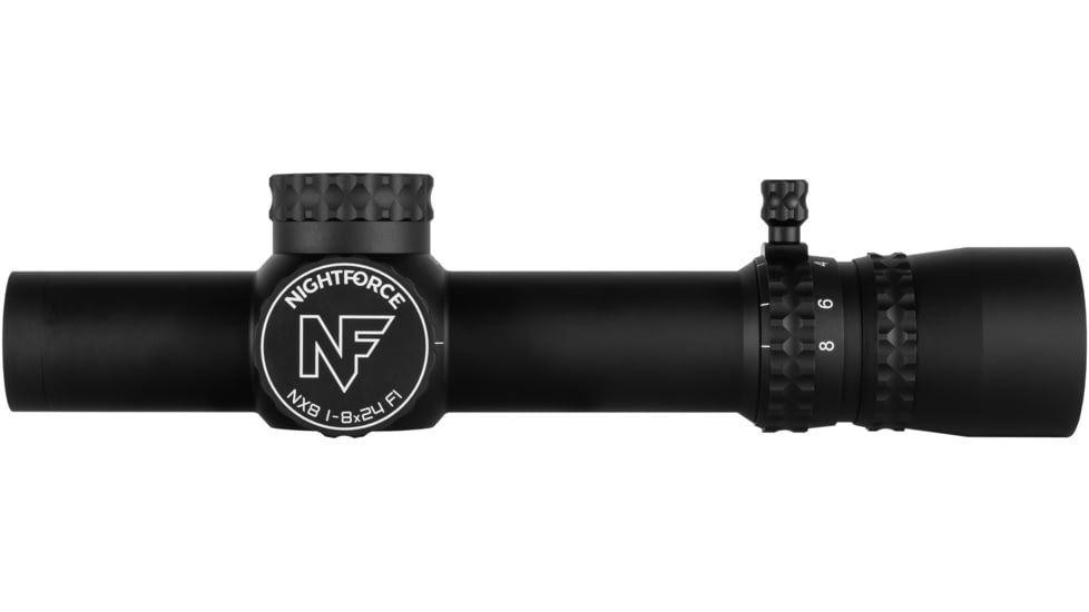 NightForce NX8 Capped E/W Rifle Scope, 1-8x24mm, 30mm Tube, FC-DMx Reticle, Black, C654