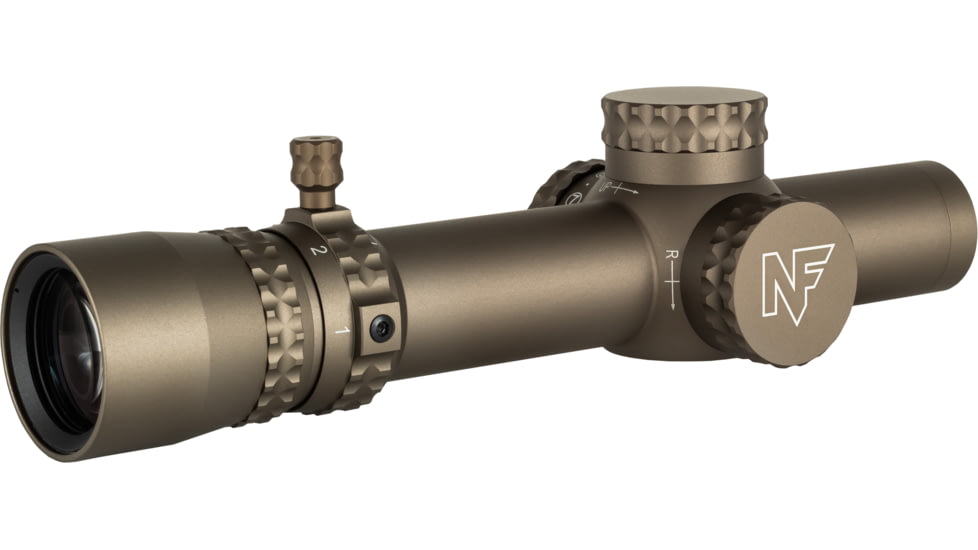 NightForce NX8 Capped E/W Rifle Scope, 1-8x24mm, 30mm Tube, FC-DMx Reticle, Dark Earth, C663