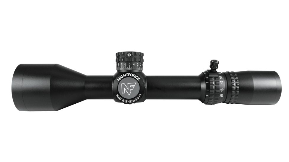 DEMO, NightForce NX8 Rifle Scope, 2.5-20x50mm, First Focal Plane, .250 MOA, MOAR Reticle, Black, C622