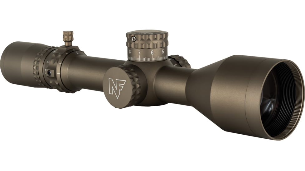 NightForce NX8 ZeroStop Rifle Scope, 2.5-20mm, 30mm Tube, F1/FFP, MIL-XT Reticle, Dark Earth, C665