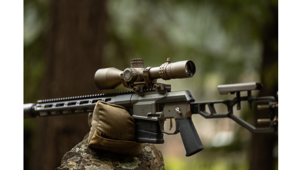 NightForce NX8 ZeroStop Rifle Scope, 2.5-20mm, 30mm Tube, F1/FFP, MIL-XT Reticle, Dark Earth, C665