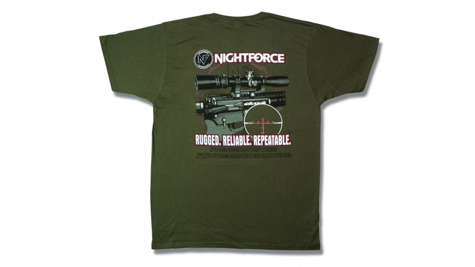 Nightforce T-Shirt, Excel,City Green, Medium, City Green, Med A244