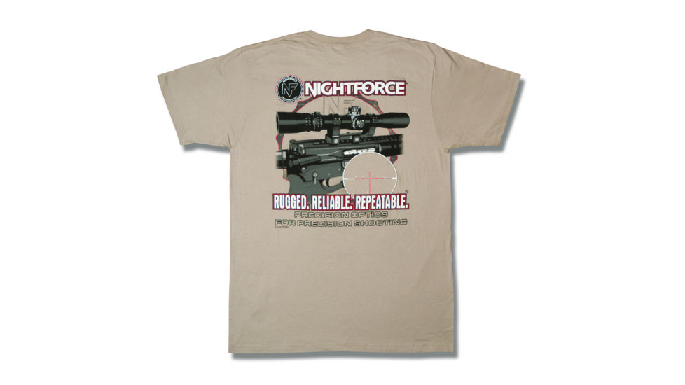 Nightforce T-Shirt, Excel, Khaki, XL, Khaki, XL A240