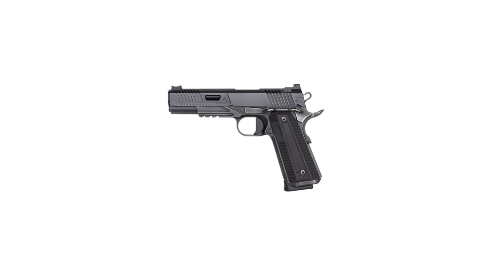 Nighthawk Custom Agent-2 Pistol, .45 ACP, 5in barrel, forged carbon steel frame, Machined G10 grip, recoil operated semi-automatic, fiber-optic front, Heinie rear, 10 round magazine, NCF-AGENT 2-45-5-1-FRRMPG
