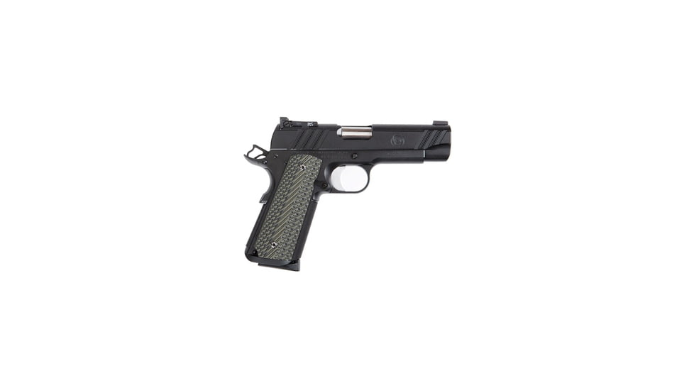 Nighthawk Custom Bob-Marvel-Custom Pistol, .45 ACP, 4.25in barrel, black finish steel frame, custom checkered G10 grips grip, recoil operated semi-automatic, adjustable 3-dot tritium, 8 round magazine, NCF-BMV CM-45-4.25-1-FRRMPG