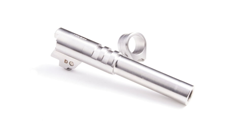 Nighthawk Custom Barrel, Drop-In, 9mm, W/N Ramped, 4.25in, Stainless, Fully Machined Steel, with Bushing, Link, and Pin, SDP1003