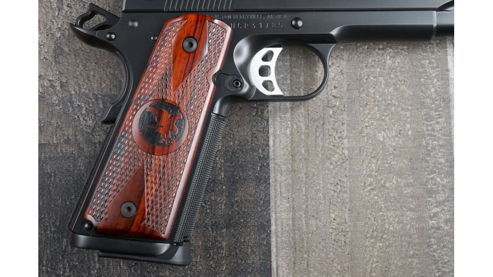 Nighthawk Custom Cocobolo Grips, Gov., Double Diamond Checkering, Ambi Cut, w/Nighthawk Logo, G173