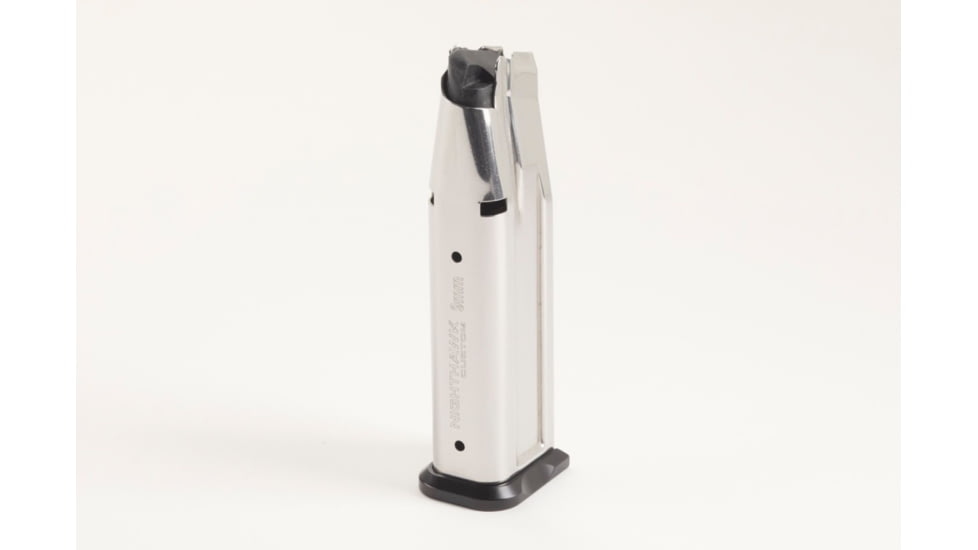 Nighthawk Custom Double Stack w/ Moon Hawk Logo Pistol Magazine, 1911, 9mm, 17 Rounds, Black, MG0070-AB-17RD