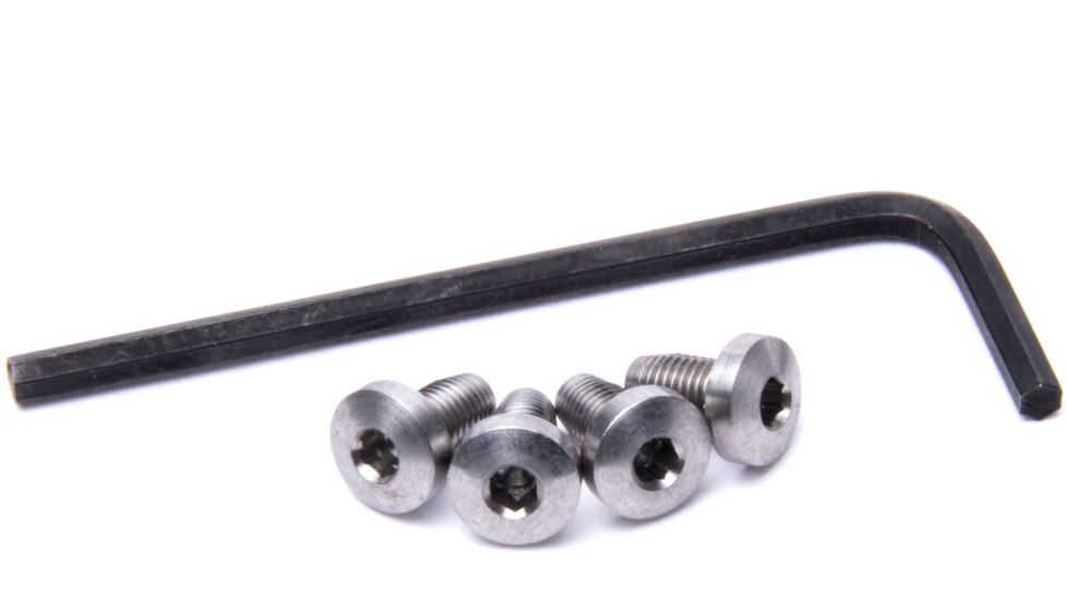 Nighthawk Custom Grip Screws, Set of Four, Thin Hex Head, Stainless, w/Wrench, Fully Machined, SP0161