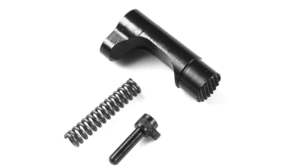 Nighthawk Custom Mag Catch Lock and Spring, Drop-In, Blued Carbon, Hex Head, Fully Machined Steel, SDP1020