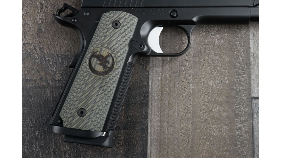 Nighthawk Custom Mil-Tac Black and Green Spiral Girps, with Nighthawk Logo, G140