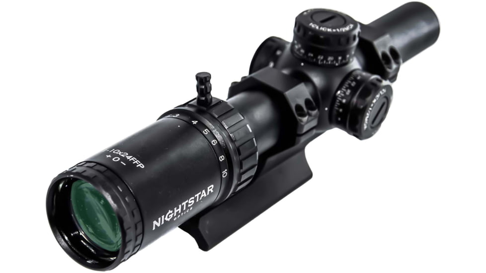 NightStar 1-10x24mm LPVO 30mm Tube Riflescope, First Focal Plane Scope w/Bipod Combo