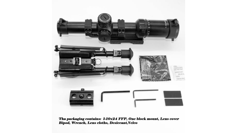 NightStar 1-10x24mm LPVO 30mm Tube Riflescope, First Focal Plane Scope w/Bipod Combo