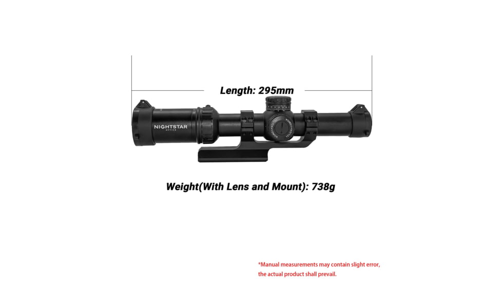 NightStar 1-10x24mm LPVO 30mm Tube Riflescope, First Focal Plane Scope w/Bipod Combo