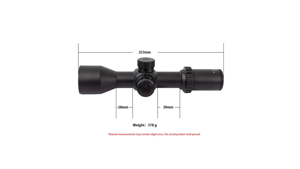 NightStar 3-12x42mm 30mm Tube Riflescope, First Focal Plane, Illuminated Mil-Dot, Black, NS11214