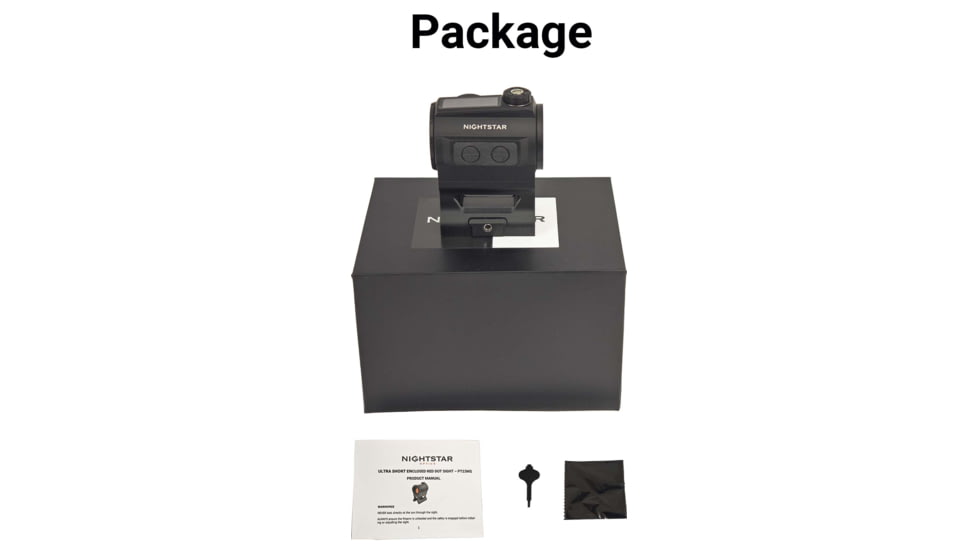 NightStar PT23MS Ultra Short Solar Reflex Red Dot Sight, 1x23mm, 3 MOA, Black, PT23MS