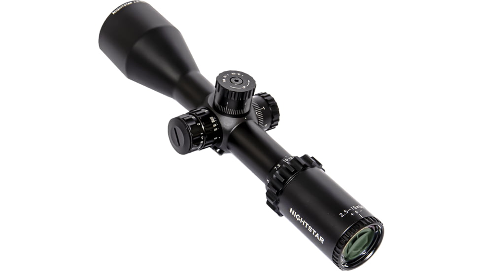 NightStar SFIRF 2.5-15x50mm Rifle Scope, 30mm Tube, First Focal Plane, Black, Illuminated Mil-Dot Reticle, MOA, NS112015