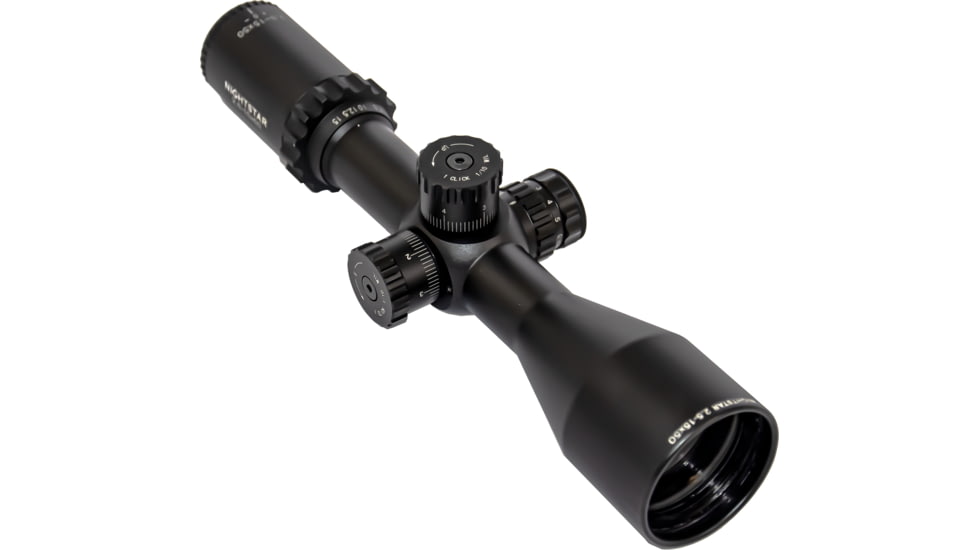 NightStar SFIRF 2.5-15x50mm Rifle Scope, 30mm Tube, First Focal Plane, Black, Illuminated Mil-Dot Reticle, MOA, NS112015