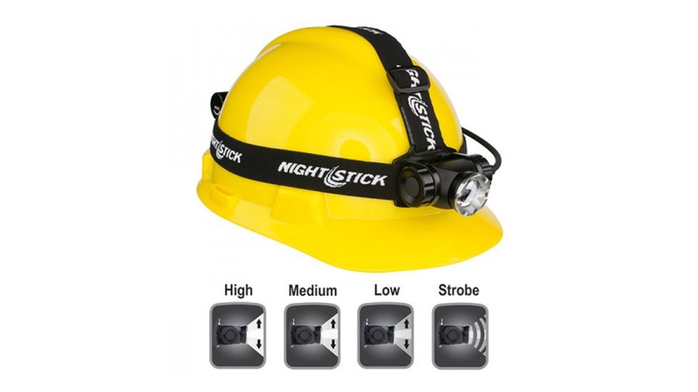 Nightstick Adjustable Beam Headlamp, USB Rechargeable, Black, NSR-4708B