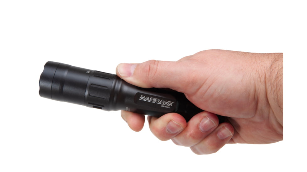 Nightstick BARRAGE USB Tactical Flashlight, 900 Lumen, 3 Hour Run Time, Matte Finish, Black