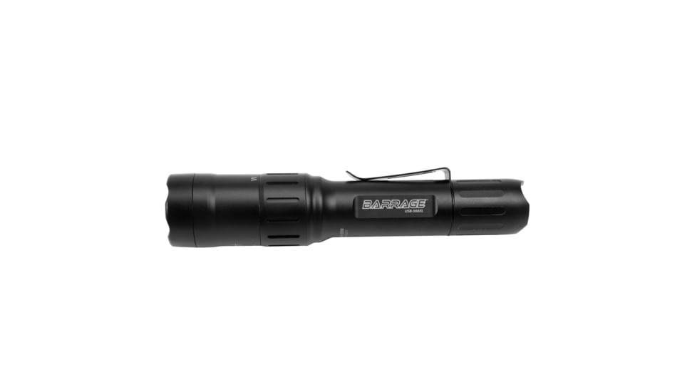 Nightstick BARRAGE USB Tactical Flashlight, 900 Lumen, 3 Hour Run Time, Matte Finish, Black