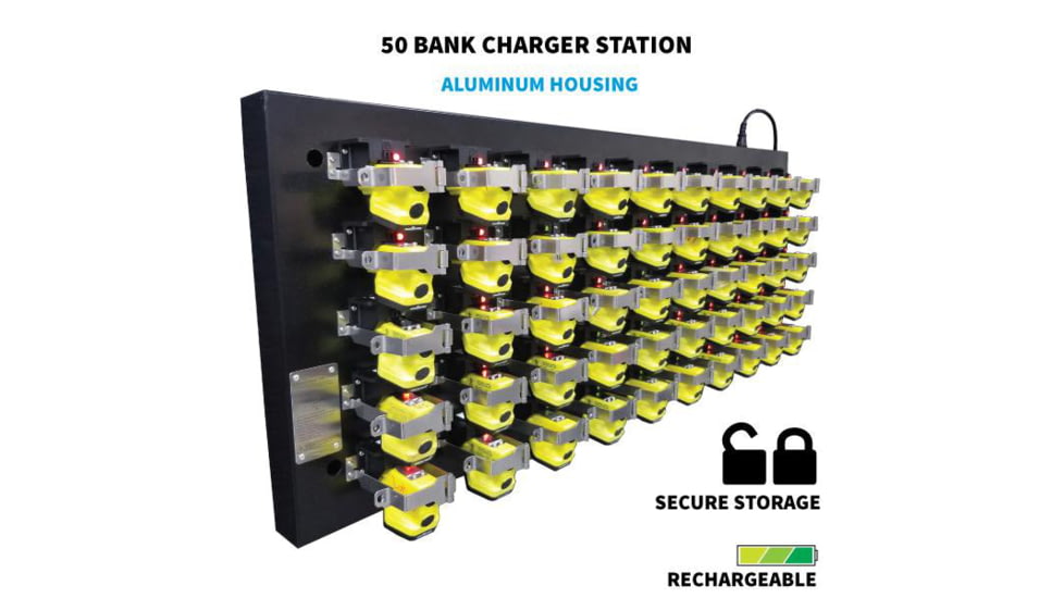 Nightstick Cap Lamp 50 Light Charging Station, Black, 5560-CHGR50