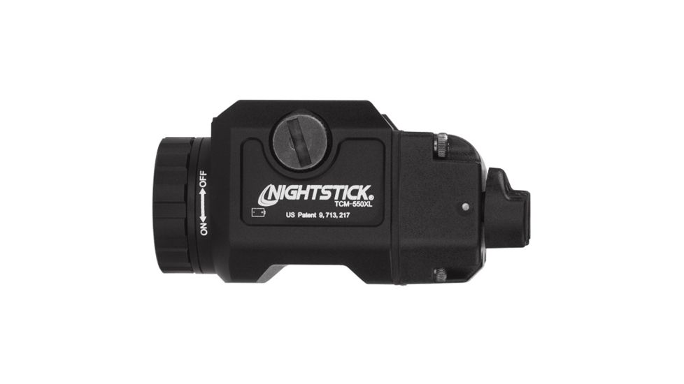 Nightstick Compact Mounted Tactical Weapon Light w/Strobe, 550 Lumens, Black, TCM-550XLS