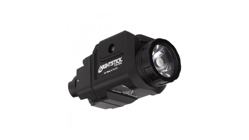 Nightstick Compact Mounted Tactical Weapon Light w/Strobe, 550 Lumens, Black, TCM-550XLS