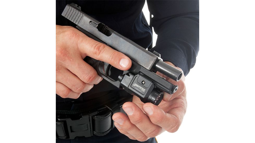 Nightstick Compact Mounted Tactical Weapon Light w/Strobe, 550 Lumens, Black, TCM-550XLS