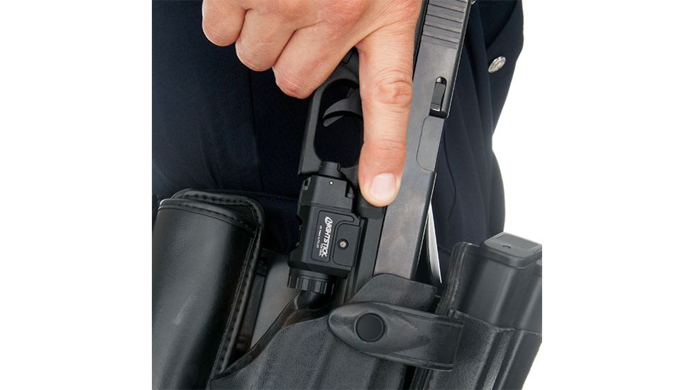 Nightstick Compact Mounted Tactical Weapon Light w/Strobe, 550 Lumens, Black, TCM-550XLS