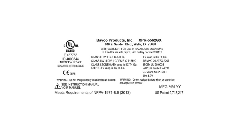 Nightstick Dicata Atex Intrinsically Safe Rechargeable Dual-light Headlamp - XPR-5562GX