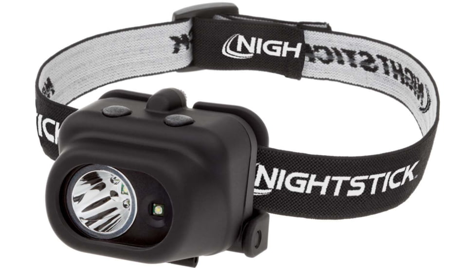 Nightstick Dual-Light Multi-Function 3AAA Headlamp w/Elastic Strap, Non Rechargeable, 180 Lumens, Black NSP-4608B