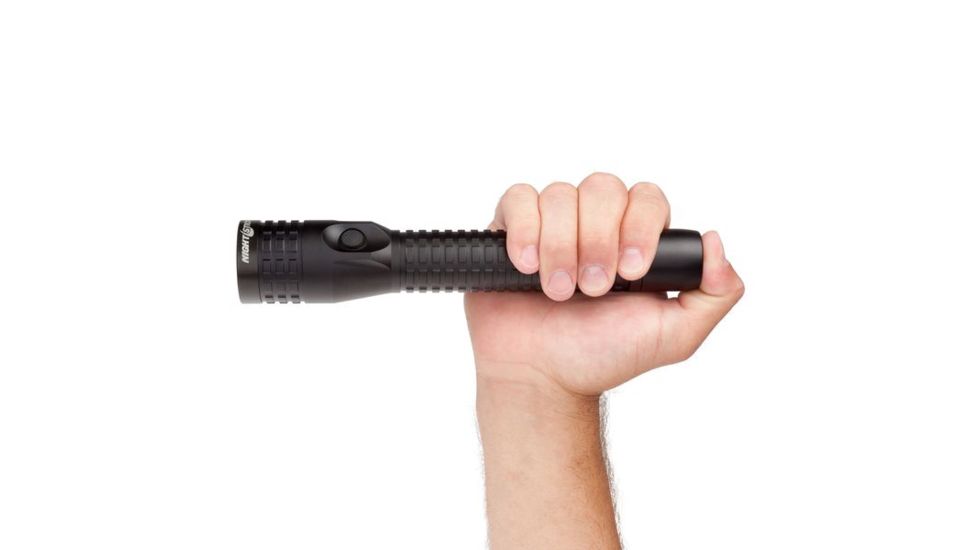 Nightstick Duty Size Multi Function Metal LED Flashlight,Rechargeable,AC/DC Adapter,650 Lumens,Black NSR-9614XL
