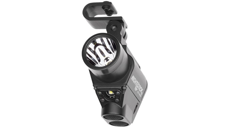 Nightstick Helmet Mounted Multi-Function LED Dual-Light Flashlight,220 Lumens,Black NSP-4650B