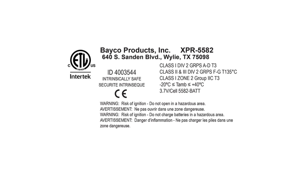 Nightstick Integritas X-series Intrinsically Safe Rechargeable Lantern, Yellow/Black, XPR-5582GX