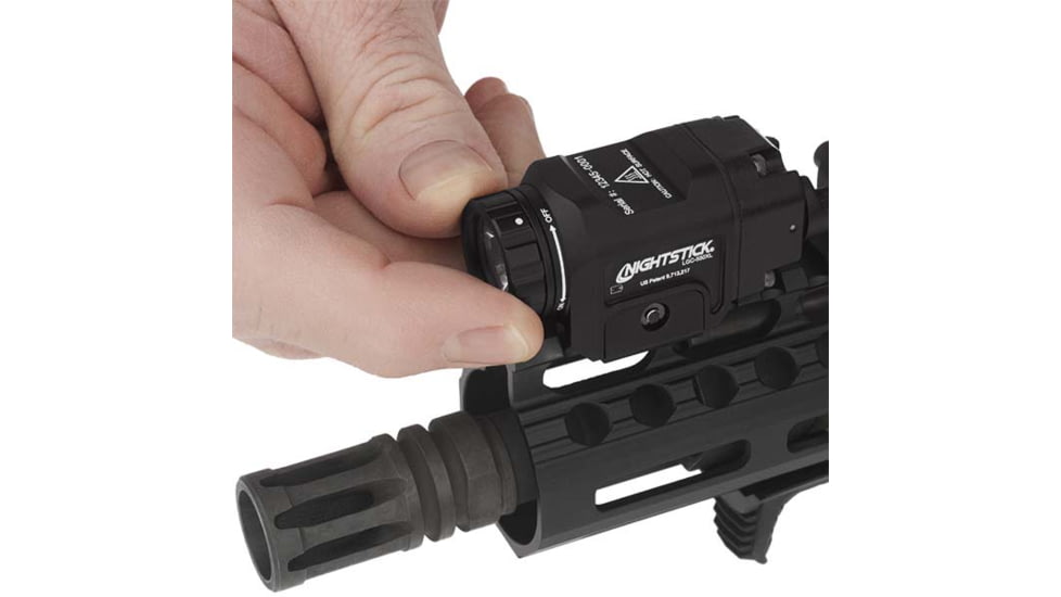 Nightstick Long Gun 1 x CR123 LED Compact Weapon Light, 550 Lumens, IPX-7 Waterproof, Anodized, Black, LGC-550XL