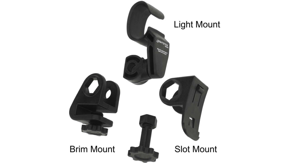 Nightstick Multi-Angle Helmet Mount for Accessory Slot or Brim, NS-HMC6