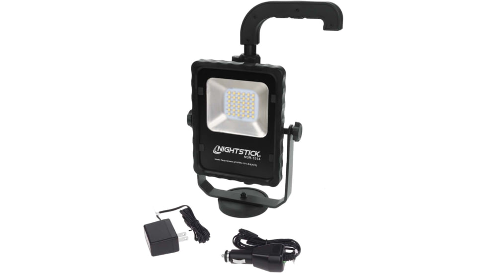 Nightstick Rechargeable LED Area Light with Magnetic Base, Black, NSR-1514