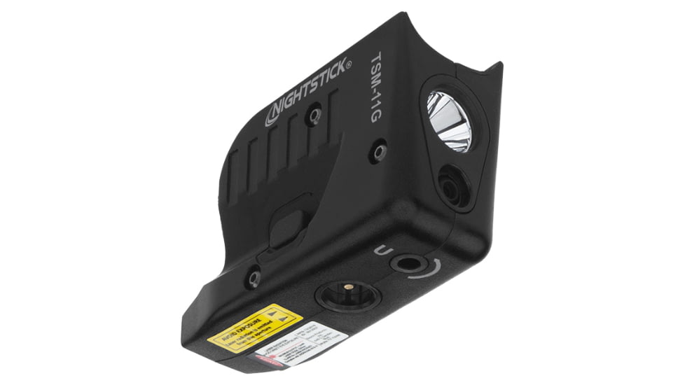 Nightstick Rechargeable Weapon Light w/Green Laser, Glock 42/43/43X/48, 150 Lumens, Black, TSM-11G